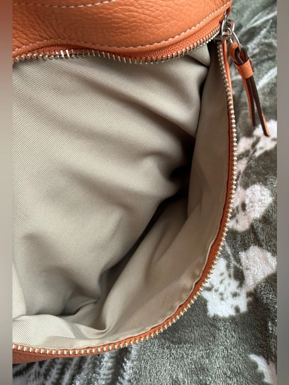 Coach Pebbled Leather Crossbody Bag in Orange